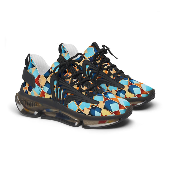 Multicolored abstraction Women's Mesh Sneakers. AB-000004