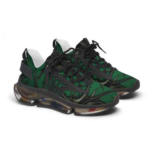 Green and black thorn Women's Mesh Sneakers. TB-000004