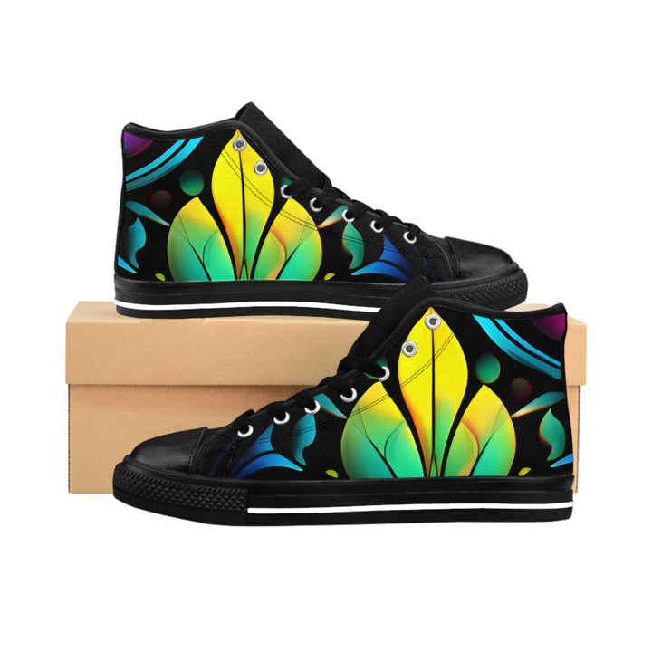 Women's classic bold look high sneakers, side view